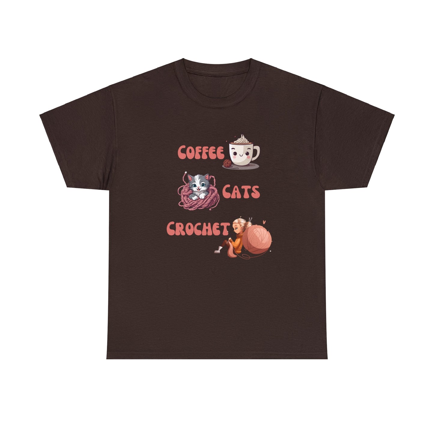 Coffee Cats Crochet - Unisex Heavy Cotton Tee