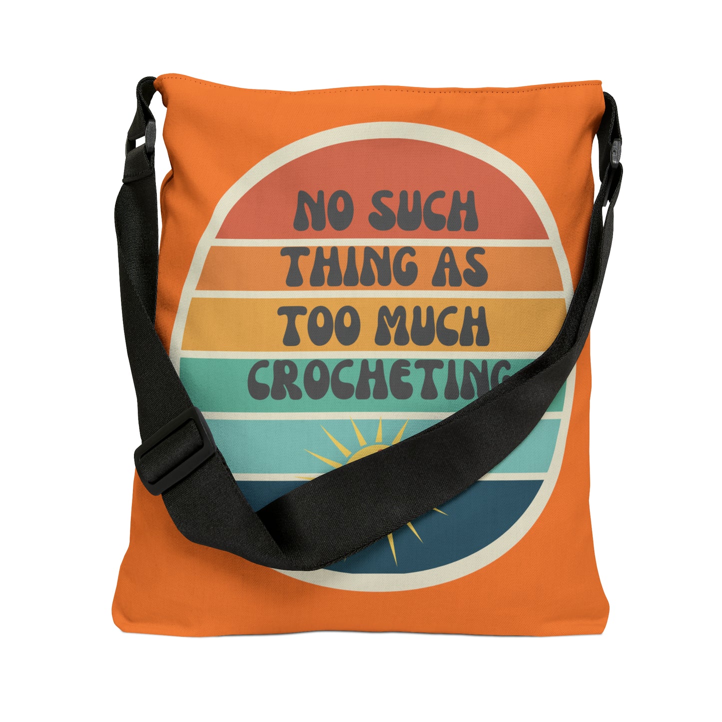 No Such Thing as Too Much Crocheting - Adjustable Tote Bag (AOP)